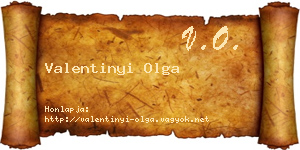 Valentinyi Olga névjegykártya